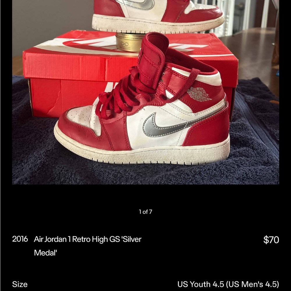 Air Jordan 1 Retro High GS ‘Silver Medal’